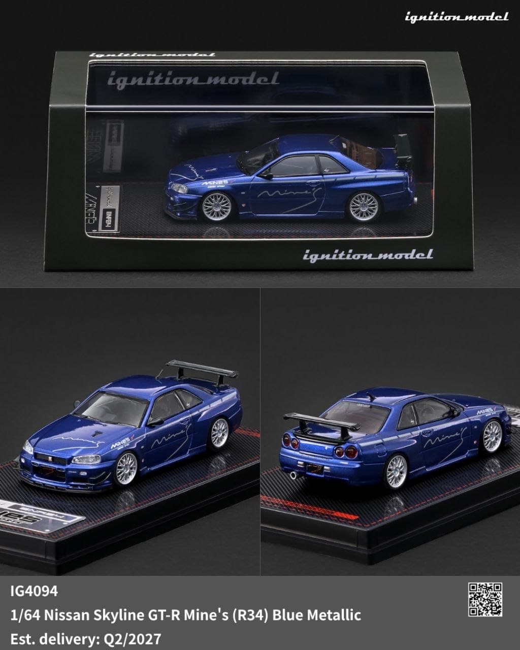 Nissan Skyline GT-R Mine's (R34) Blue Metallic